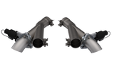 QTP 2018+ Jeep Grand Cherokee Trackhawk 2.75in 304SS Aggressor Cutout Dual Mid Pipes 527112