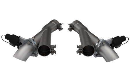 QTP 2018+ Jeep Grand Cherokee Trackhawk 2.75in 304SS Aggressor Cutout Dual Mid Pipes 527112