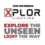 Go Rhino Xplor Bright Series Rectangle LED Flood Light Kit (Surface/Thread Std Mnt) 4x3 - Blk (Pair)