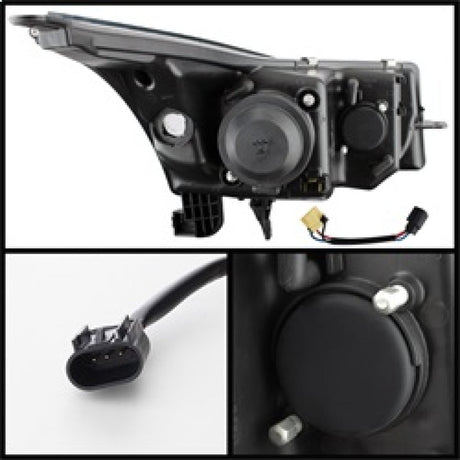 Spyder Chevy Cruze 11-14 Projector Headlights Light Tube DRL Blk PRO-YD-CCRZ11-LTDRL-BK 5074164