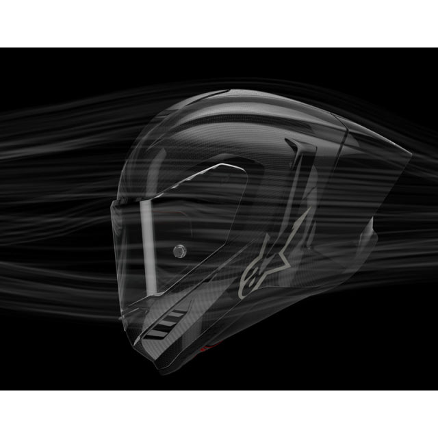 IN STOCK ALPINESTARS Supertech R10 Helmet - Solid - Carbon Black - Medium 8200124-1902-M