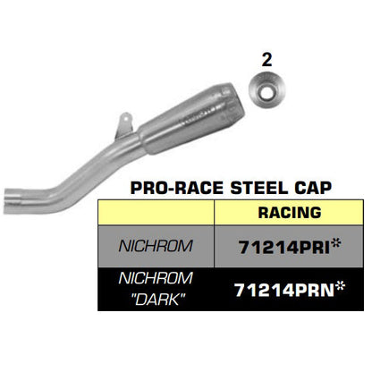 Arrow  Nichrom Pro-Race Silencer With Welded Link Pipe Aprilia Rsv4 Rf  17-24  71214pri