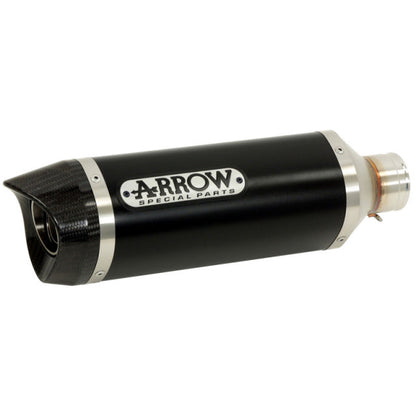 Arrow  Thunder Slip-on Exhaust, Aluminum Dark w/ Carbon Cap Yamaha MT-07 2021-24  71930AKN