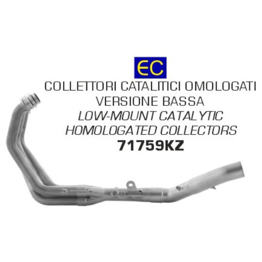 Colector Arrow Yamaha Mt-09 '21 Homologado Catalizado Acero Inoxidable Versión Baja 71759kz