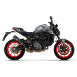 Arrow Ducati Monster 937 '21/22 Homologated Aluminum Dark Indy Race Silencer With Welded Link Pipe 71939akn