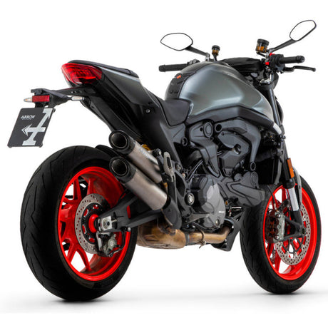 71939PRN  Arrow Round-Sil Slip-on Exhausts, Titanium Dark for Ducati Monster 937 2021-2024