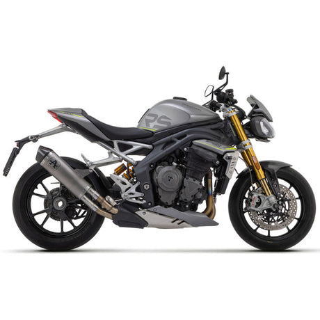 71955PK  Arrow Exhaust Race-Tech Slip-on Exhaust, Titanium for Triumph Speed Triple 1200 RS 21-24