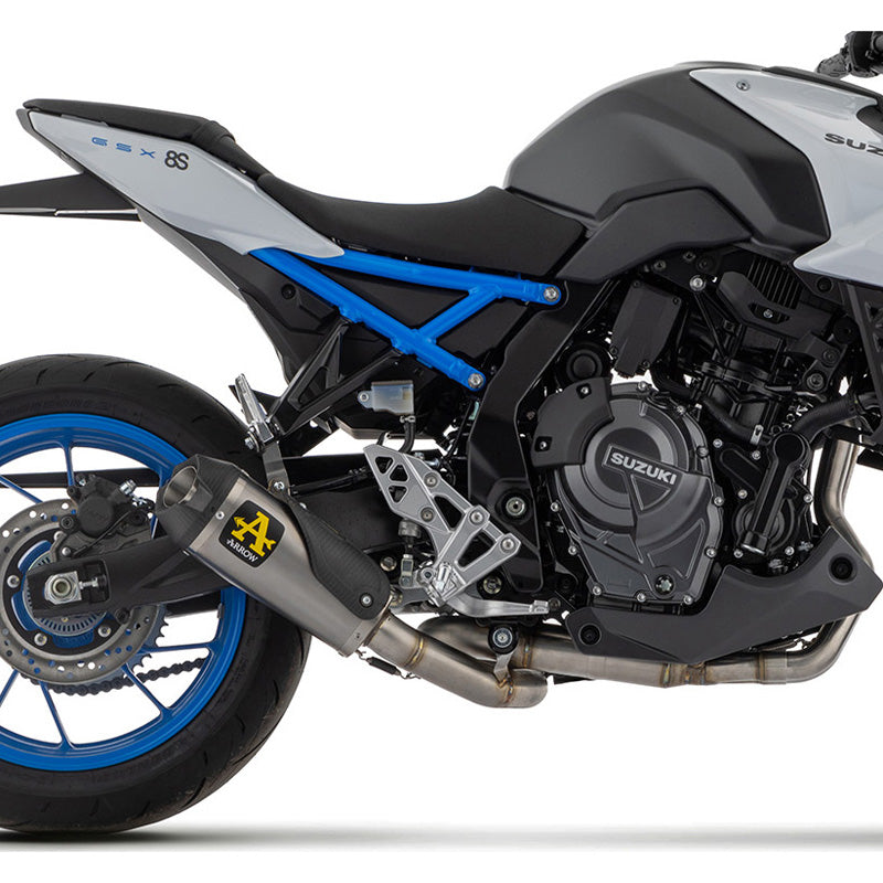 IN STOCK 71956PKW  Arrow Suzuki GSX-8S 2023 - 2024 - 2025 Works Titanium Full System Exhaust, Titanium