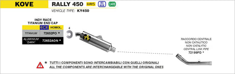 Arrow 72199PD Non Catalized Mid-Pipe