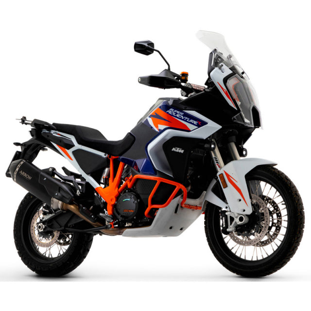 Silenciador Arrow Ktm 1290 Super Adventure Homologado Sonora Titanio Oscuro Con Fondo De Carbono 72501skn