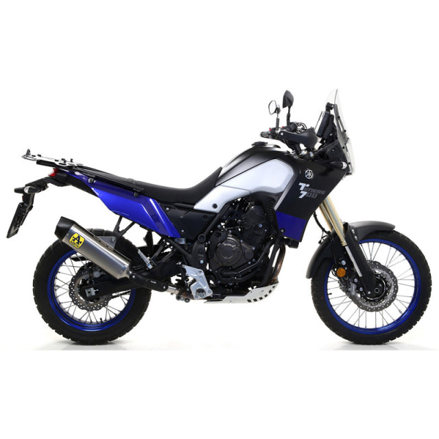 Arrow Yamaha Tenere 700 '19 Homologada Indy Race Tit. Escape Con Tubo De Enlace Soldado Y Tapa De Carby Para Colectores Originales 72626pk