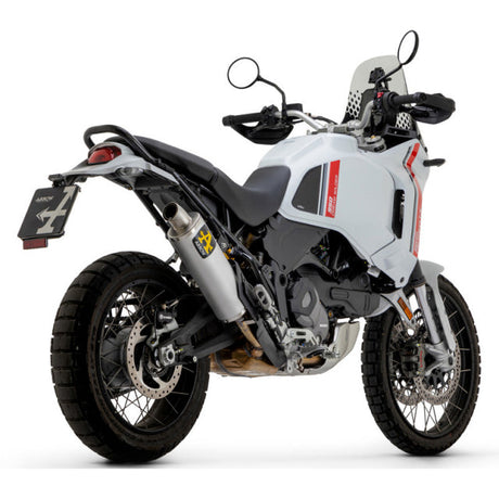 IN STOCK Arrow Indy Race Slip-on Exhaust, Aluminum for Ducati DesertX 950 2022-2024 72638AO