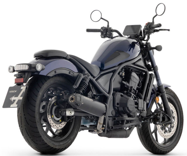 Arrow Rebel Slip-on Exhaust, Nichrome Dark for Honda CMX1100 Rebel 2025 -2026 74517RB