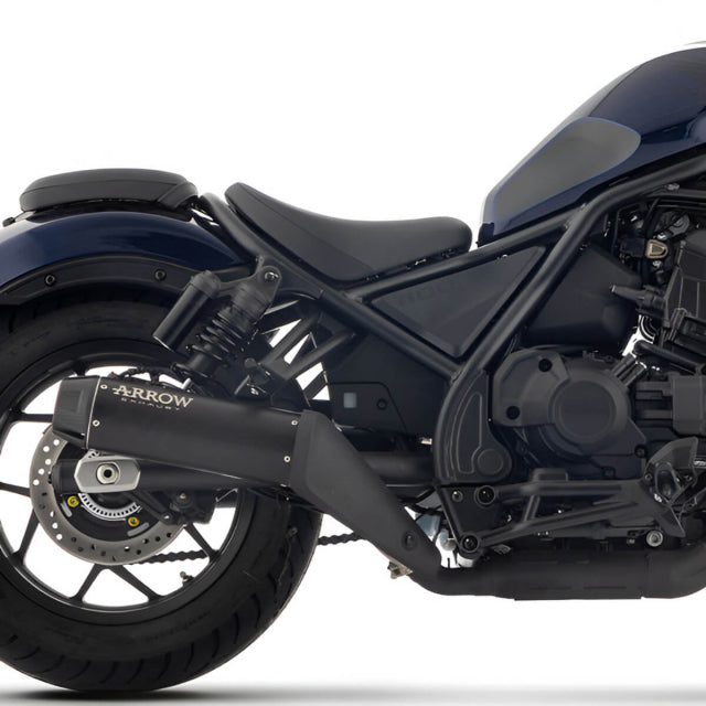 Arrow Rebel Slip-on Exhaust, Nichrome Dark for Honda CMX1100 Rebel 2025 -2026 74517RB