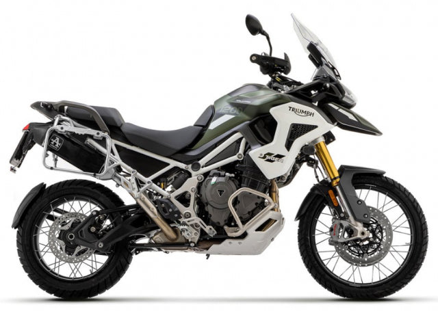 IN STOCK 72503VAN  Arrow  Veloce Slip-on Exhaust, Dark for Triumph Tiger 1200 (2022-) (With Side Cases)