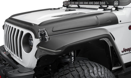 Bushwacker 07-18 Jeep Wrangler JK/JKU Trail Armor Hood Armor (3pc Set) - Tex. Black 14129