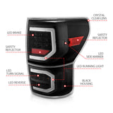 ANZO 2007-2013 Toyota Tundra LED Taillights Plank Style Black w/Clear Lens 311336