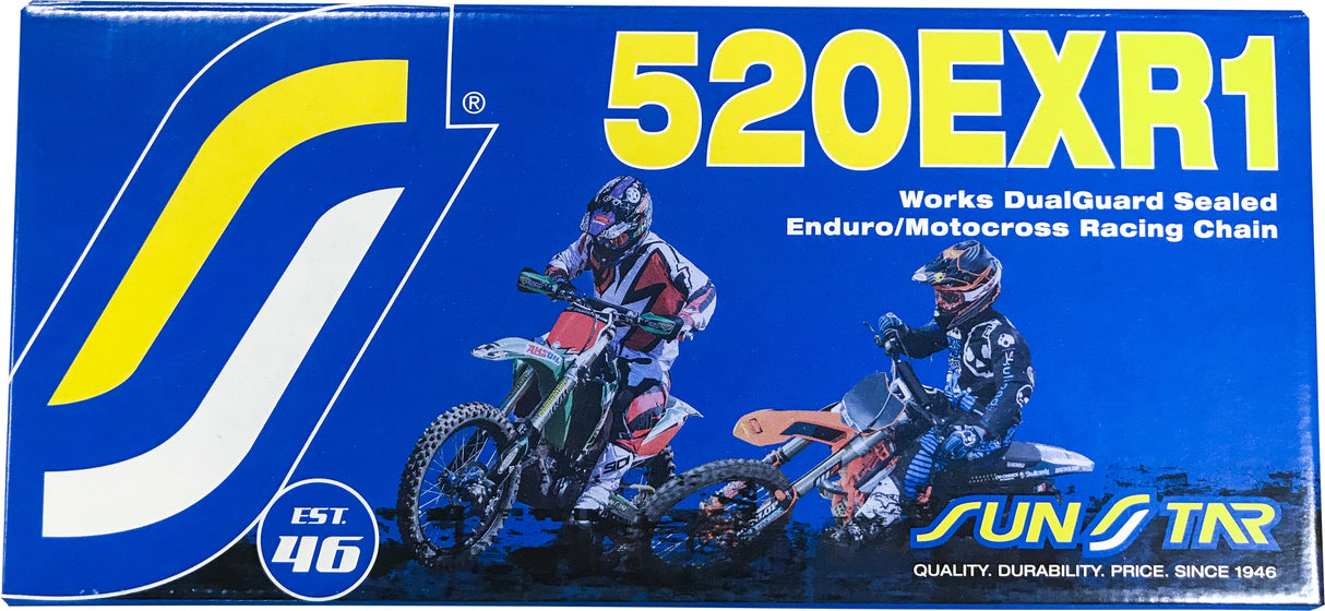SUNSTAR Chain Exr1 Works Sealed 520x120 Gld/Gld SS520EXR1-120