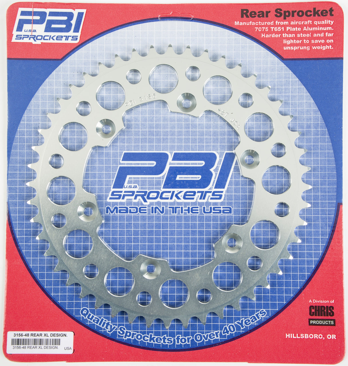 PBIRear Sprocket Aluminum 48t-520 Hon/Yam3156-48-3