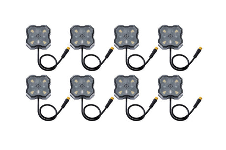 Diode Dynamics Stage Series Single Color LED Rock Light - White Diffused M8 (8-pack) DD7449