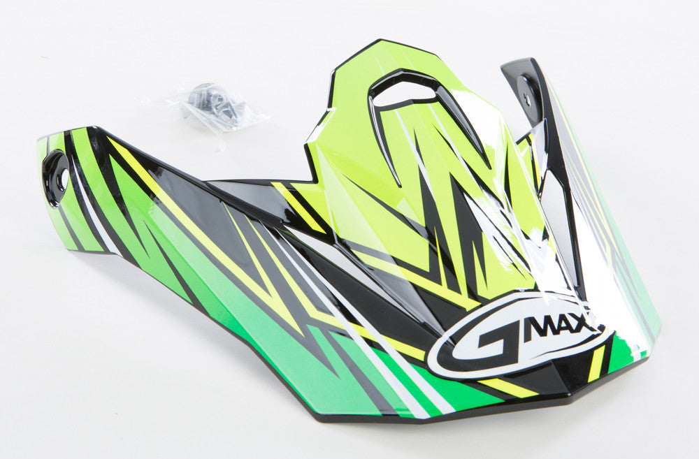 GMAX Visor W/Screws Raz Mx-86 Green/Hi-Vis Yellow G086013