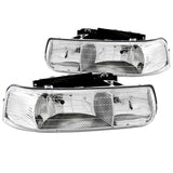 ANZO 1999-2002 Chevrolet Silverado 1500 Crystal Headlights Chrome 111011