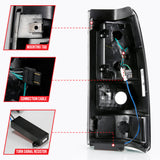 ANZO 2003-2006 Chevy Silverado 1500 LED Taillights Plank Style Black w/Smoke Lens 311334