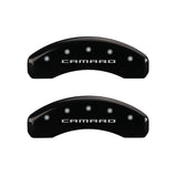 MGP 4 Caliper Covers Engraved Front & Rear Gen 5/Camaro Black finish silver ch 14240SCA5BK