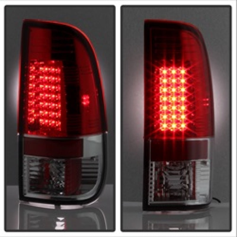 Spyder Ford F150 side 97-03/F250/350 Duty 99-07 LED Tail Lights Red Clear ALT-YD-FF15097-LED-RC 5003485
