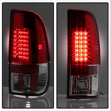 Spyder Ford F150 side 97-03/F250/350 Duty 99-07 LED Tail Lights Red Clear ALT-YD-FF15097-LED-RC 5003485
