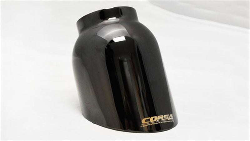 Corsa 2015 Ford F-150 5.0L V8 (Super Crew Cab) Black Sport Single Side Dual 4in Tips CB Exhaust 14837BLK