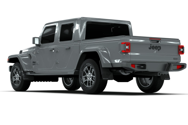 Rally Armor 19-23 Jeep JT Gladiator Mojave/Rubicon Black Mud Flap w/ Army Green Logo MF104-BLK-AGN