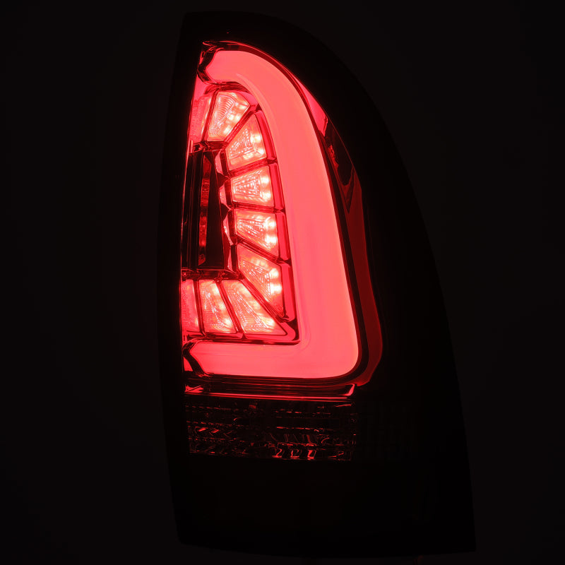 AlphaRex 05-15 Toyota Tacoma PRO-Series LED Tail Lights Red Smoke 680040