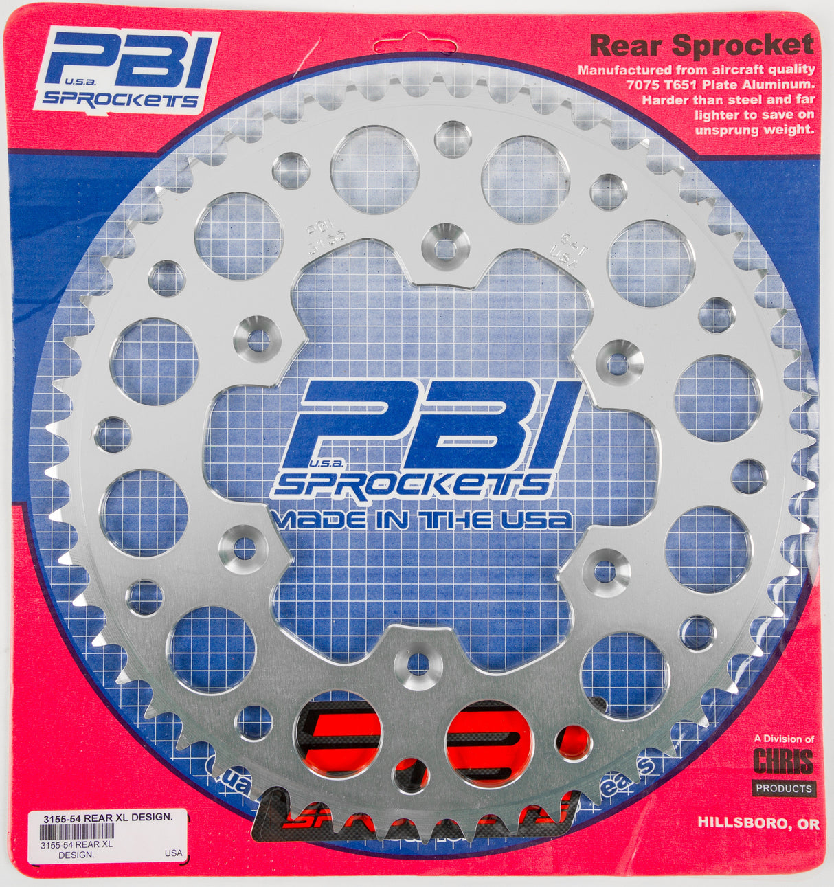 PBIRear Sprocket Aluminum 54t-520 Beta/Hon3155-54-3