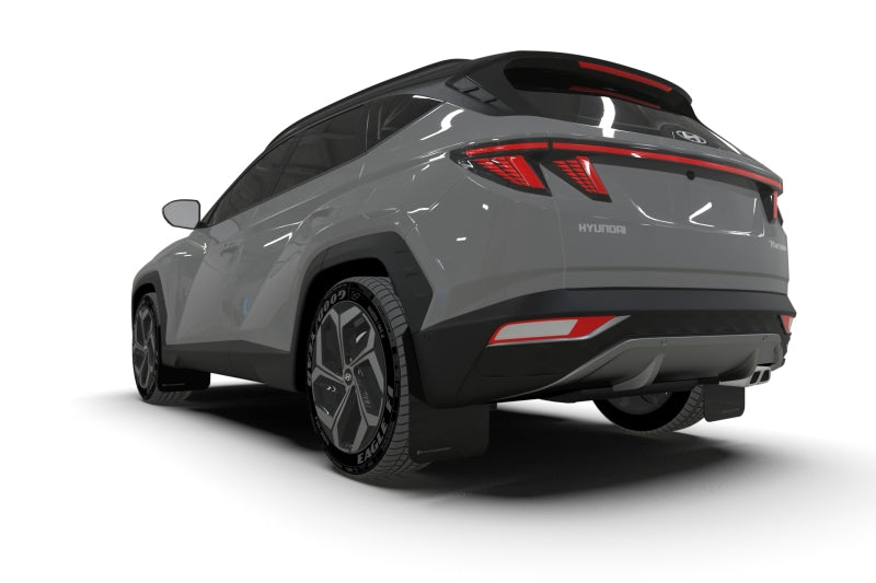 Rally Armor 2022 Hyundai Tucson Black UR Mud Flap w/ Red Logo MF75-UR-BLK-RD