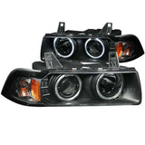 ANZO 1992-1998 BMW 3 Series E36 Projector Headlights w/ Halo Black (CCFL) G2 121011