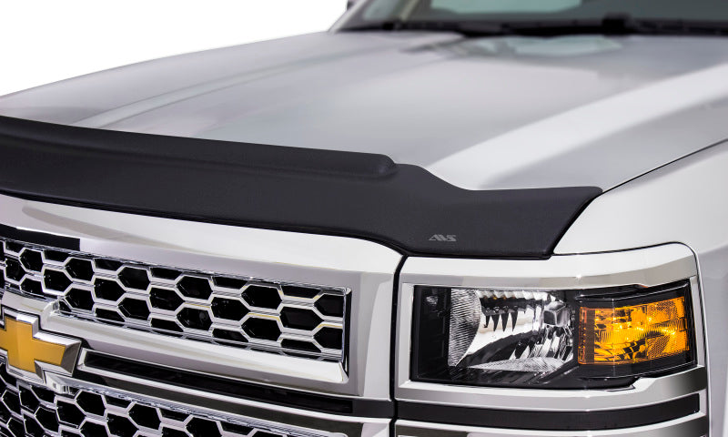 AVS 14-18 GMC Sierra 1500 Aeroskin II Textured Low Profile Hood Shield - Black 436075