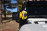 KC HiLiTES 6in. Round Soft Cover (Pair) - Black w/Yellow KC Logo 5102