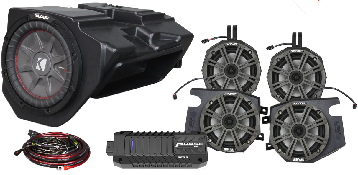 SSV WORKS 5 Speaker Plug And Play Kit Kicker Ride Command 220-RZ34-Q5KRC