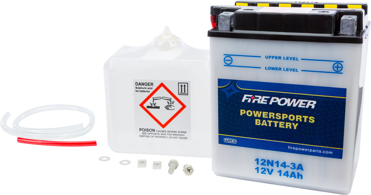 FIRE POWER Battery W/Acid 12n14-3a 12v 12N14-3A