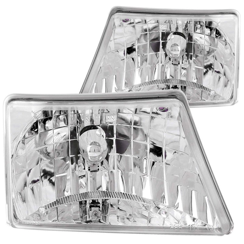 ANZO 1998-2000 Ford Ranger Crystal Headlights Chrome 111037