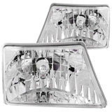 ANZO 1998-2000 Ford Ranger Crystal Headlights Chrome 111037