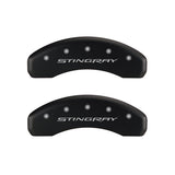 MGP 4 Caliper Covers Engraved Front & Rear Stingray Red finish silver ch 13009SSTYRD