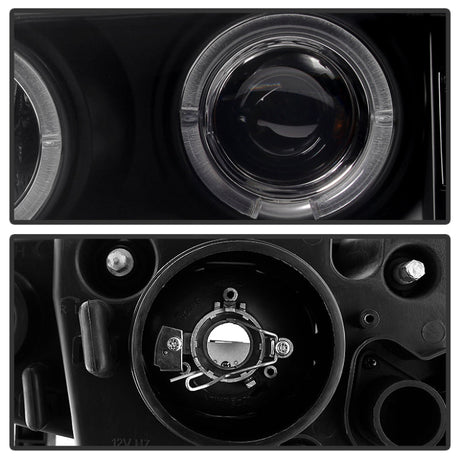 Spyder BMW E46 3-Series 02-05 4DR Projector Headlights 1PC LED Halo Blk PRO-YD-BMWE4602-4D-AM-BK 5042415