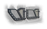DV8 Offroad Jeep 18+ Wrangler JL / 20+ Gladiator JT Rear Rock Doors w/ Perforated Aluminum Mesh RDJL-01R