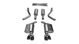 Corsa 15-17 Dodge Challenger Sport Cat-Back Dual Rear Exit with Twin 3.5in Black Pro-Series Tips 14986BLK