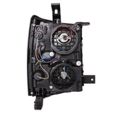 ANZO 14-15 Chevrolet Silverado 1500 Projector Headlights w/ Plank Style Switchback Chrome w/ Amber 111413