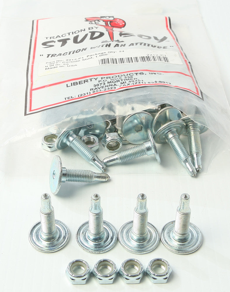 STUD BOY Spt Carbide Studs 1.00" 24/Pk 2212-P1