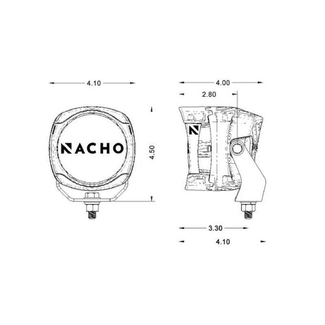 ARB NACHO Quatro Flood 4in. Offroad LED Light - Pair PM451