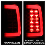 Spyder 09-16 Dodge Ram 1500 Light Bar LED Tail Lights - Red Clear ALT-YD-DRAM09V2-LED-RC 5084040